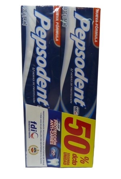 PACK PEPSODENT PROT. ANTI-CARIES.X2 130G