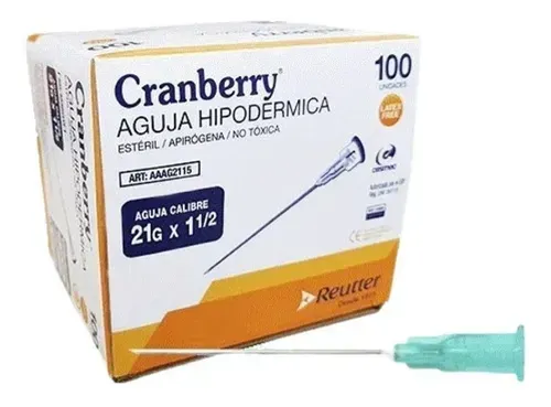 AGUJA HIPODERMICA 21G X1