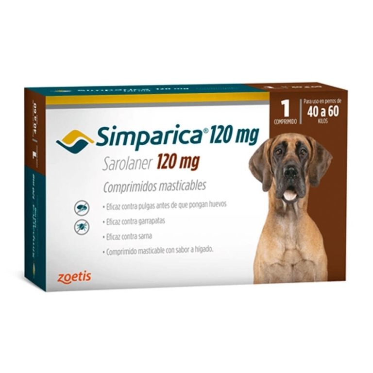 Simparica 120 Mg Perro 40-60Kg X 1 Comprimido | simparica perro 120mg