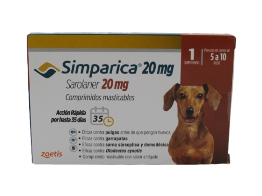 SIMPARICA PERRO 20MG X1