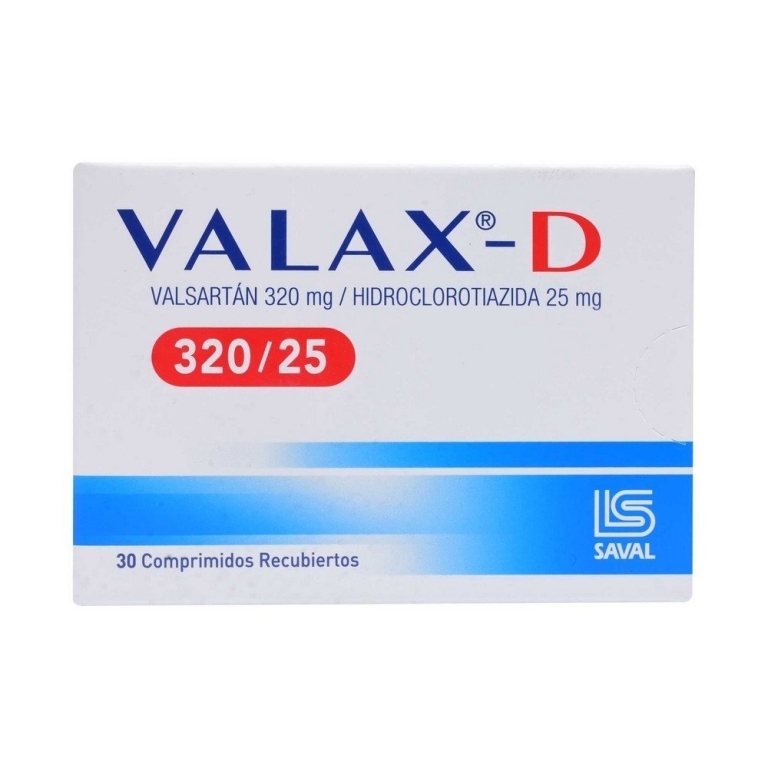 Valax D 320 Mg / 25 Mg X 30 Comprimidos | valax d 320/25
