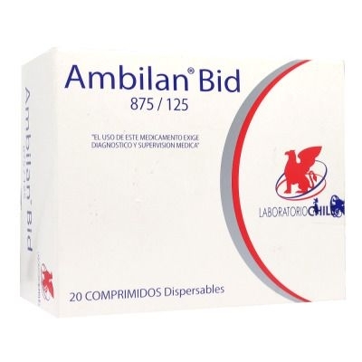 AMBILAN BID 875 MG / 125 MG X 20 COMPRIMIDOS DISPERSABLES