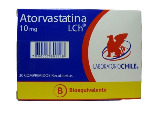 ATORVASTATINA 10MG X30 COMPRIMIDOS