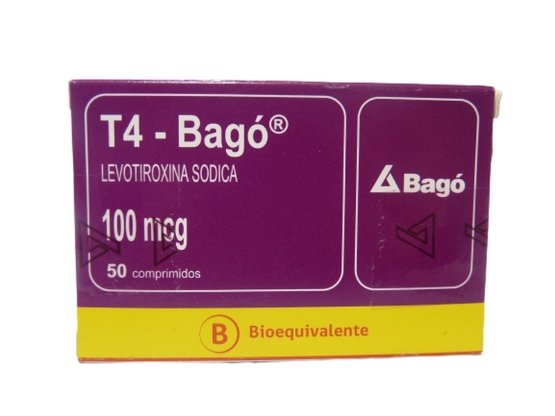 T4-Bago 100 Mcg X 50 Comprimidos | t4-bago 100mcg 50com