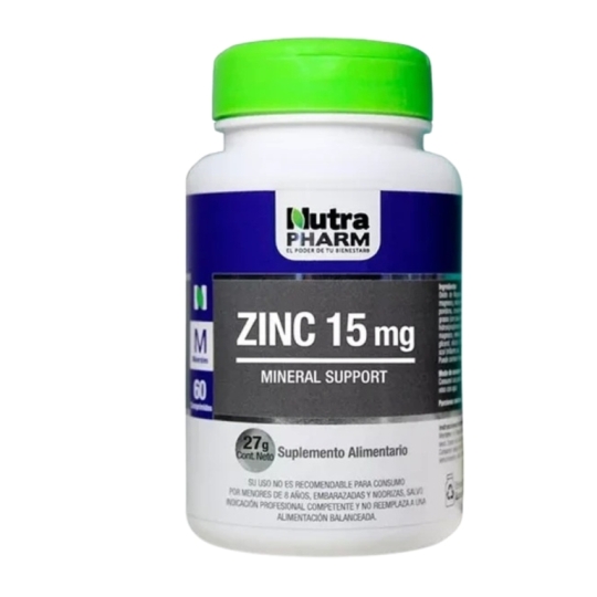 NUTRAPHARM ZINC 15MG X60 COMPRIMIDOS