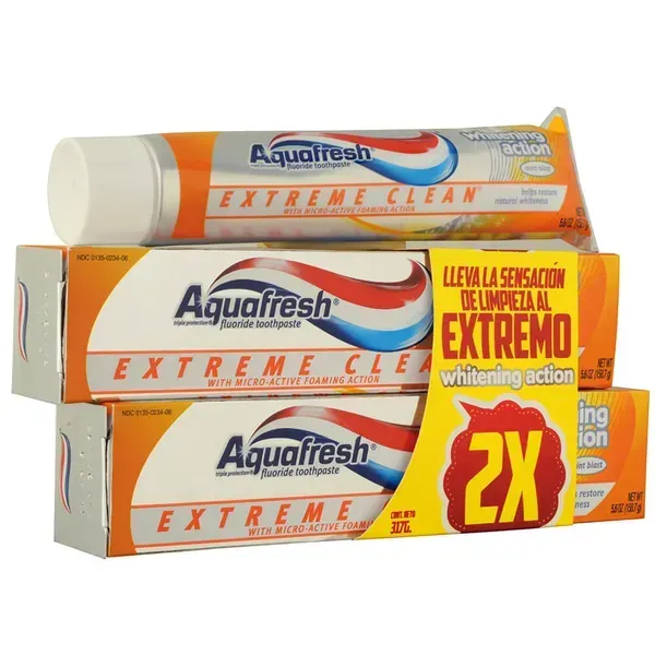 PACK PASTA DENTAL ACQUAFRESH EXTREME CLEAN X 2UNI DE 158G