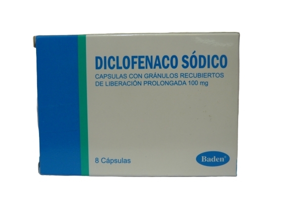 DICLOFENACO RET.100mg X8CAP.