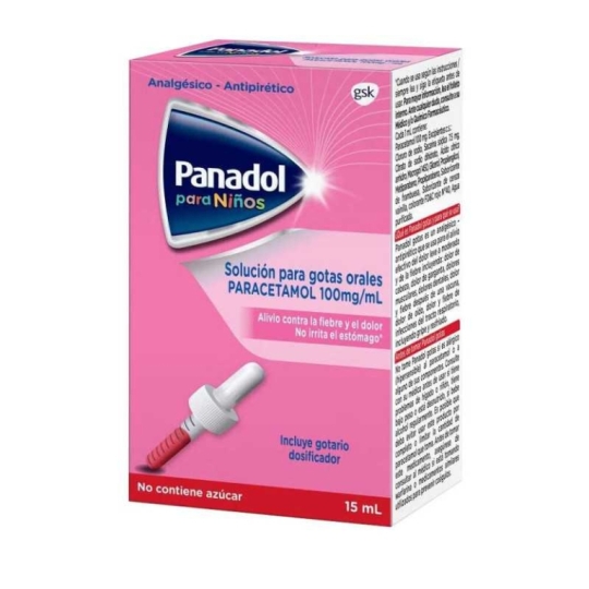 Panadol Niños 100Mg/Ml Gotas  X15Ml | panadol niños 15ml