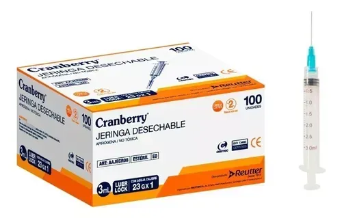JERINGA LUER LOCK DESECHABLE 3ML X1UNID.