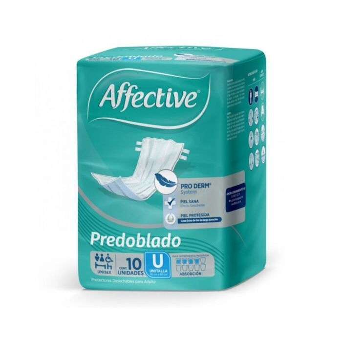 Affective Pañal Predoblado X10 | affective pañal 10un
