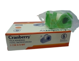 TELA ADHESIVO PAPEL MICROP B. 5CMX9MT X 6U