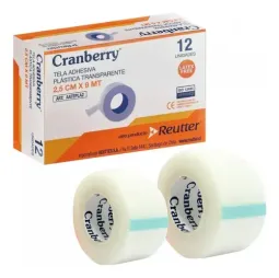 CRANBERRY TELA ADHESIVA PAPEL 5 CM X 9 M