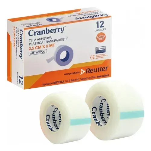 CRANBERRY TELA ADHESIVA PAPEL 5 CM X 9 M