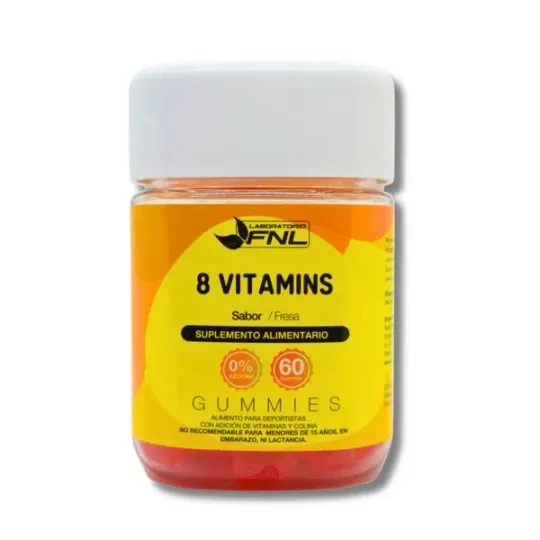 8 VITAMINS X 60 GOMITAS SABOR FRESA