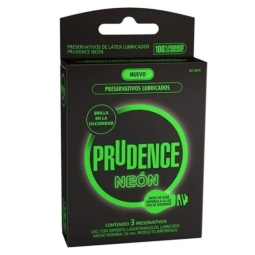 CONDONES / PRESERVATIVOS PRUDENCE NEON X 3 UNIDADES