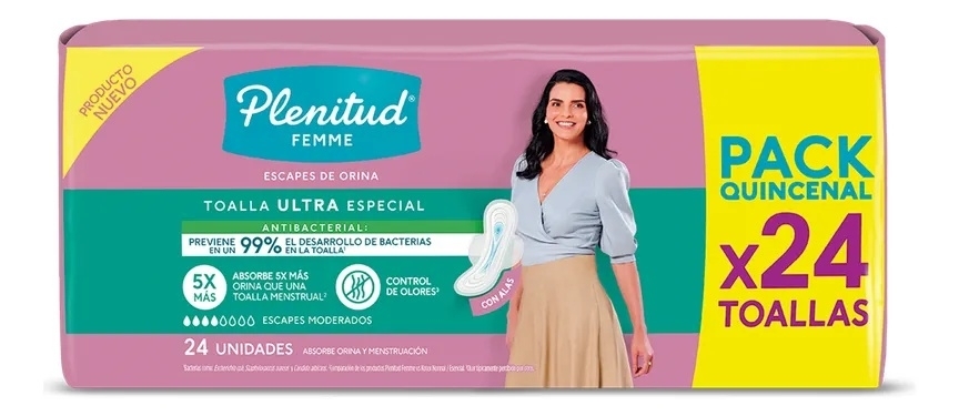 PLENITUD TOALLA FEMME ULTRAFINA X 16 UNIDADES