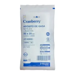 CRANBERRY APOSITO GASA NO TEJIDA ALGODON 20X25 CM