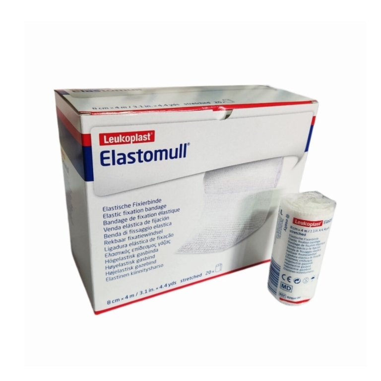 VENDA ELASTICA DE FIJACIÓN ELASTOMULL LEUKOPLAST 8 CM X 4 CM X 1 UNIDAD