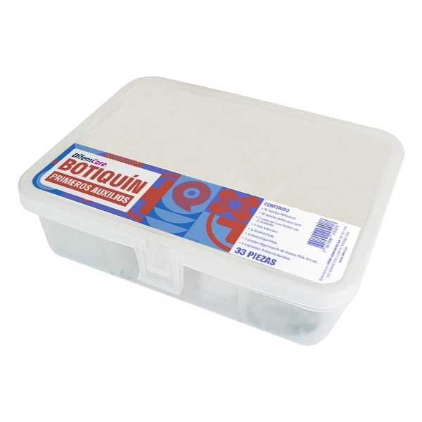 BOTIQUIN PRIMEROS AUXILIOS 35 ITEMS DIFEM CARE