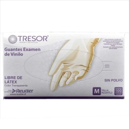 GUANTES DE EXAMINACION VINILO AMBIDIESTRO TM X 100