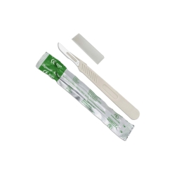 HOJA DE BISTURÍ CON MANGO ESTÉRIL TAMAÑO 15 X 1 UNIDAD