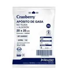 CRANBERRY APOSITO GASA ALGODON  20X25 CM