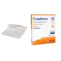 CRANBERRY GASA PARAFINADA 10X10CM X10