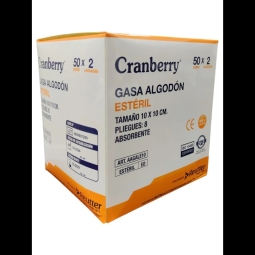 GASA ALGODON ESTERIL  10X10 CM X1 CAJA 