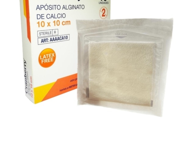 APOSITO ALGINATO CALCIO 10X10CM X10