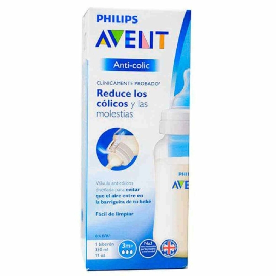 Mamadera Anticólico Avent 3 Meses+ X 330 Ml | avent mamadera 330ml