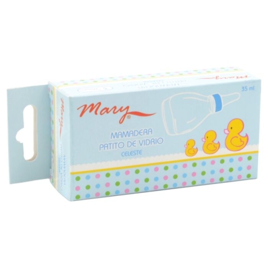 Mamadera Patito De Vidrio Celeste X 35 Ml | patito celeste 35ml