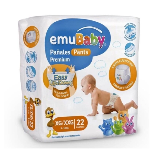 Emubaby Pañal Pants  (Pañales) Talla Xg X 22 | emubaby pañal