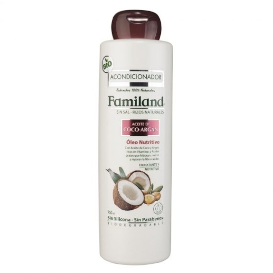 FAMILAND ACON.ACEITE DE COCO Y ARGAN S/SAL X750ML