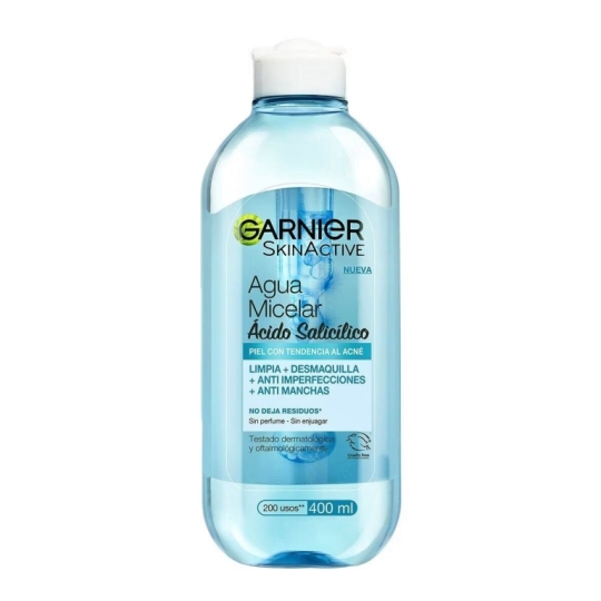 GARNIER AGUA MICELAR ACIDO SALICÍLICO (PIEL ACNÉ) X 400 ML