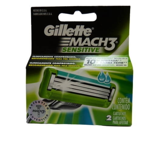 Mach3 Repuesto Sensitive Para Maquina De Afeitar X 2 Uni | mach3 repuesto 2un