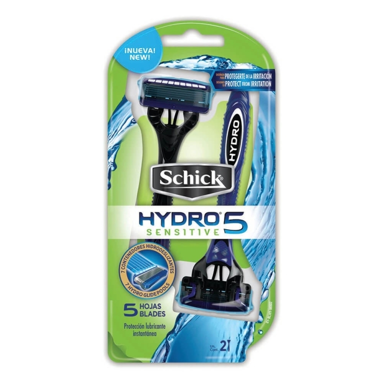 Shick Prestobarba Hydro 5 X 2 Hombre | shick hydro 2un