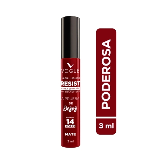 Vogue Labial Resistente Liq Mate Poderosa | vogue poderosa