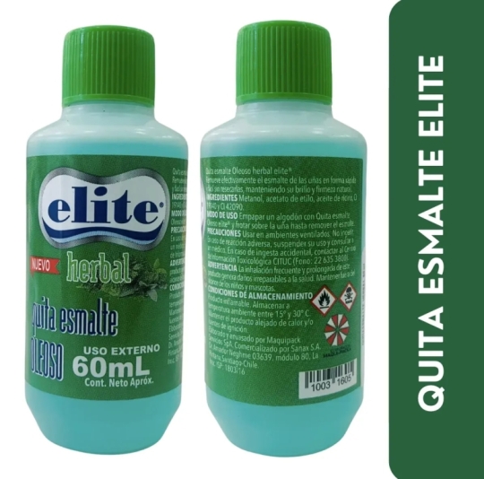 Elite Quita Esmalte  Herbal 60 Ml | elite herbal 60ml