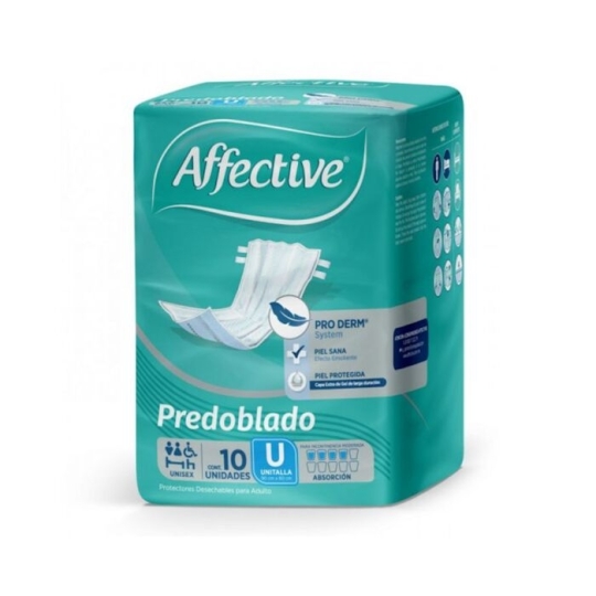 Affective Pañal Predoblado X10 | affective pañal 10un