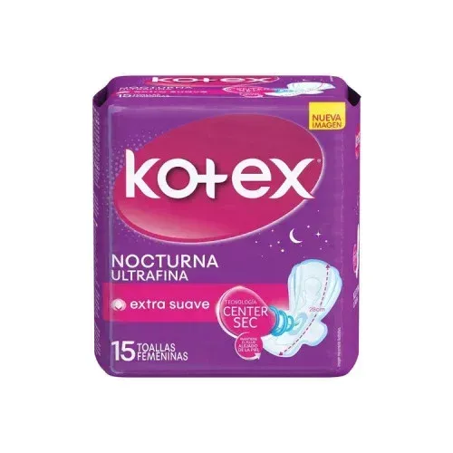 Kotex Nocturna Ultrafina  Malla  X15 | kotex malla 15un