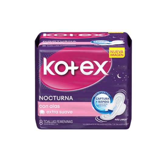 KOTEX NOCTURNA CON ALAS 8 X8