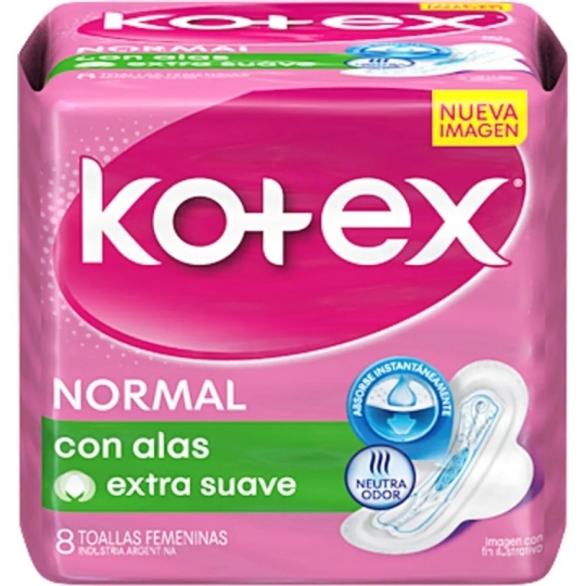 KOTEX NORMAL TELA CON ALAS X8