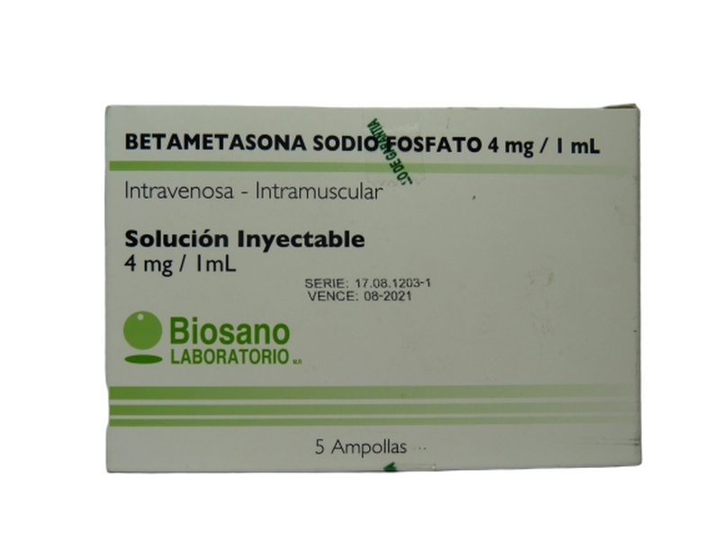 BETAMETASONA 4MG/ML X5 AMPOLLAS