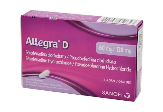 ALLEGRA D 60 MG /120 MG  X 20 COMPRIMIDOS RECUBIERTOS