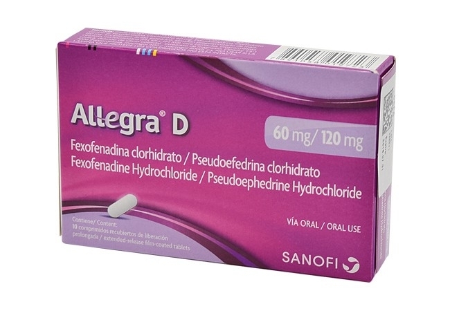 ALLEGRA D 60 MG /120 MG  X 20 COMPRIMIDOS RECUBIERTOS
