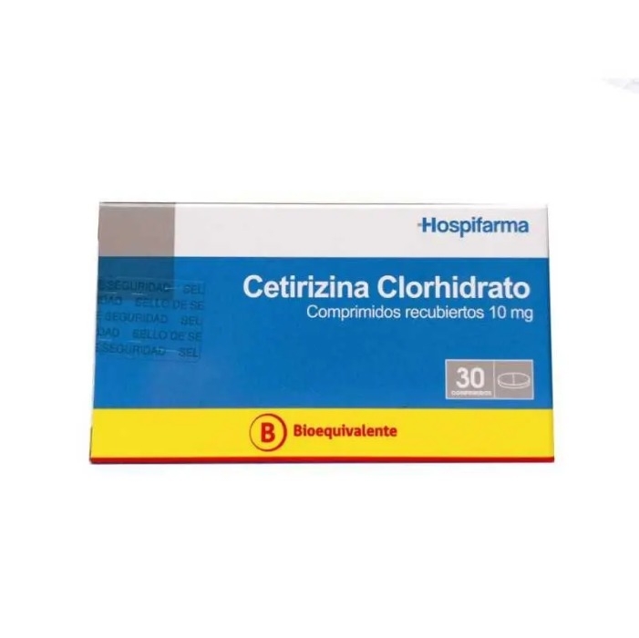 CETIRIZINA 10 MG X30 COMPRIMIDOS RECUBIERTOS