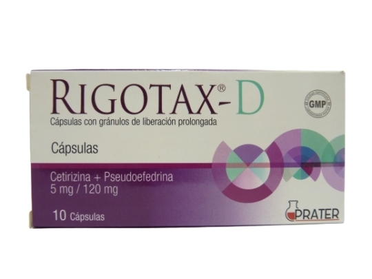 RIGOTAX-D 5 MG 120 MG X10 CAPSULAS