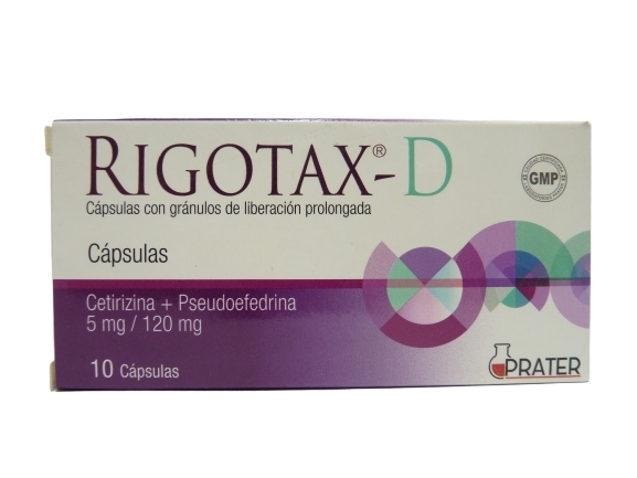 RIGOTAX-D 5 MG 120 MG X10 CAPSULAS