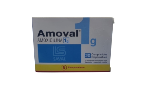 Amoval 1G X 20 Comprimidos | amoval 20com