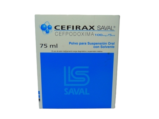 Cefirax Polvo Para Suspensión Oral 100 Mg/5 Ml X 75 Ml | cefirax suspension 75ml